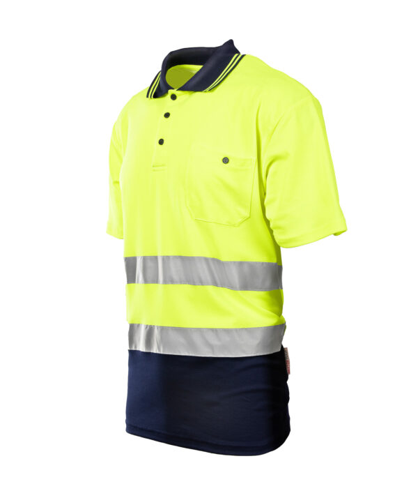 Koszulka Polo Brixton Flash Żółta Pomarańczowa - obrazek 2