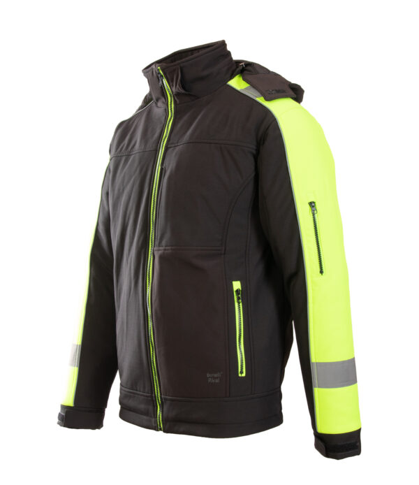 Softshell Ocieplany Benefit Rival Żółty Pomarańczowy - obrazek 2