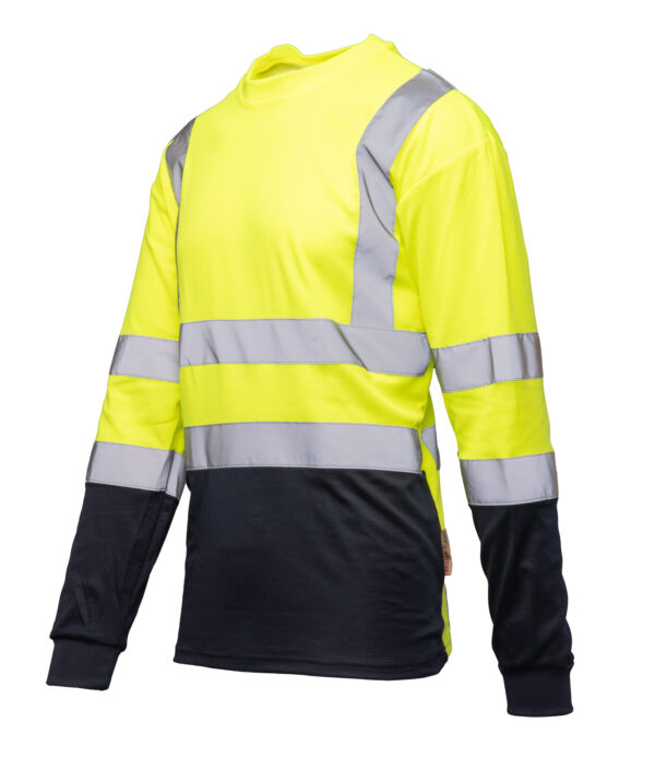 Bluza z Długim Rękawem Brixton Flash 50/50 Żółty Granat - obrazek 2