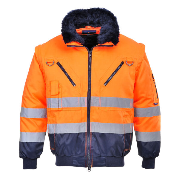 Kurtka Ostrzegawcza Pilot PJ50 3w1 Pomarańczowo/Czarna