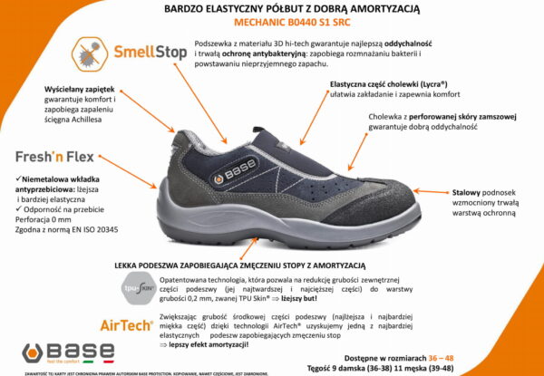 Półbuty Base Mechanic B0440 S1 SRC - obrazek 2