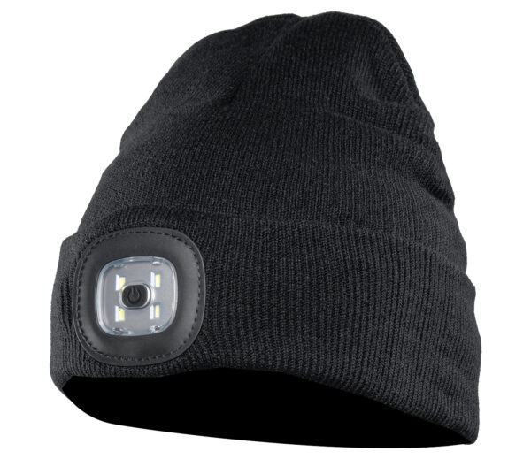 Czapka Chaplin z Dzianiny LED Czarna - obrazek 3