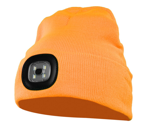 Czapka Chaplin z Dzianiny LED Pomarańczowa - obrazek 3