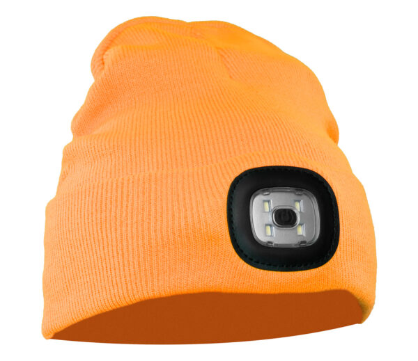 Czapka Chaplin z Dzianiny LED Pomarańczowa