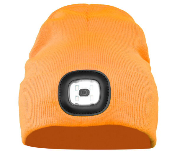 Czapka Chaplin z Dzianiny LED Pomarańczowa - obrazek 2