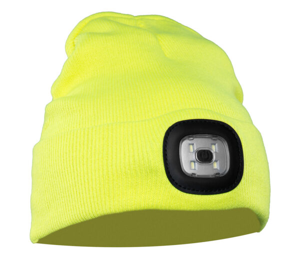 Czapka Chaplin z Dzianiny LED Żółta