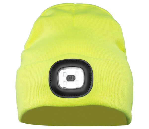 Czapka Chaplin z Dzianiny LED Żółta - obrazek 2
