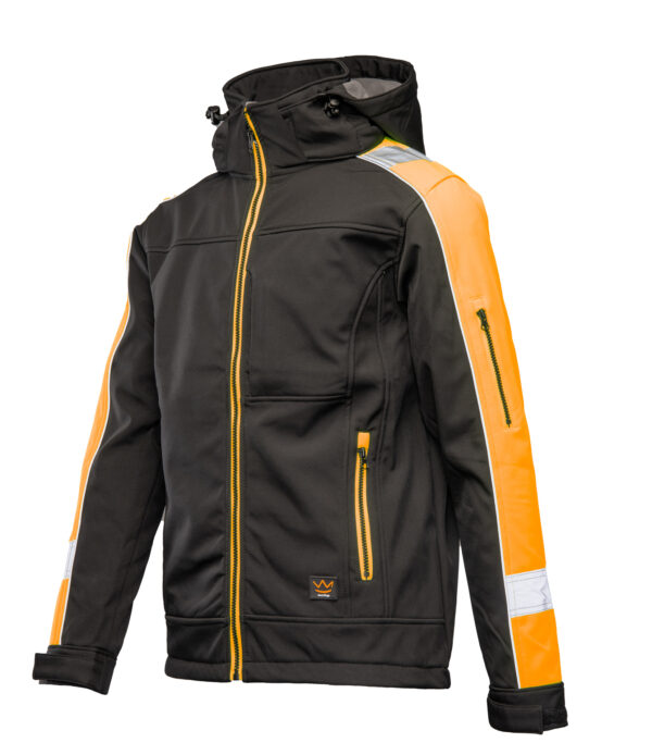 Softshell Seven Kings Rival Czarny/Pomarańczowy - obrazek 2
